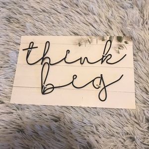 Think Big Metal Wire Home Decor Wall Art